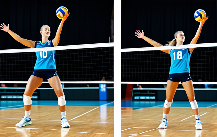 Okay, here are two image prompts based on the provided text, tailored for Stable Diffusion XL, focusing on volleyball themes and incorporating elements that emphasize fairness and athlete well-being: