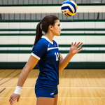 배구 서브 리시브 기술 - Professional Volleyball Player Receiving Serve**

"A professional volleyball player in a fully cloth...