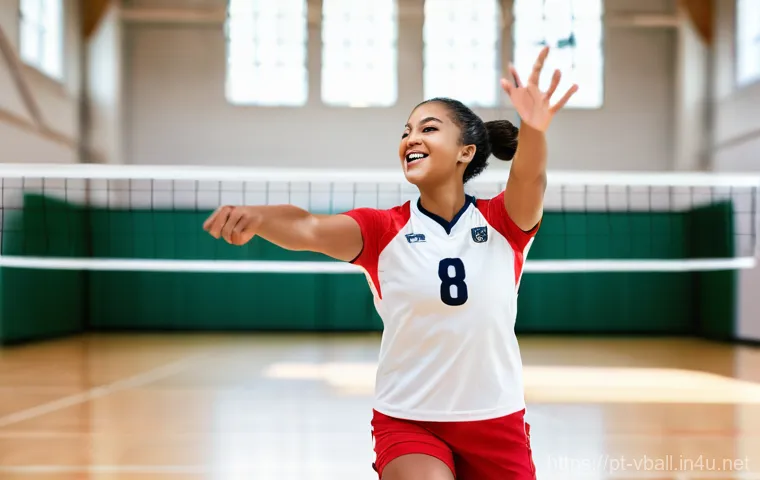 배구 관련 취미 생활 - **"A dynamic and exhilarating close-up action shot of a fit, athletic person, of a diverse ethnicity...