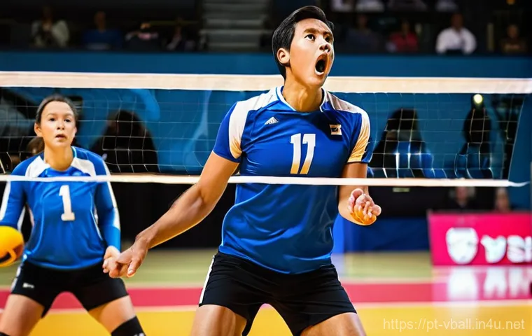 배구 경기 전략의 변화 - **Prompt 1: The Lightning-Fast Attack**
"A dynamic indoor volleyball match scene, capturing a ma...