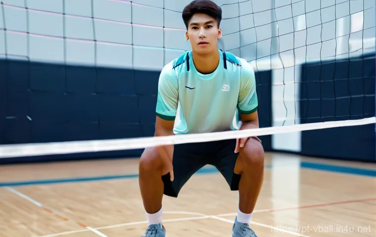 배구 경기에서의 혁신적 변화 - **Prompt:** A dynamic, high-angle shot capturing a professional female volleyball player in mid-air,...