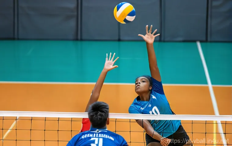 배구 전술 핸드북 - **The Powerful Jump Serve:**
    "A male volleyball player, in mid-air, executing a powerful jump se...