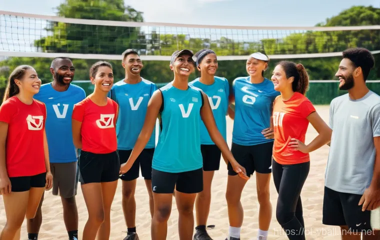 배구 커뮤니티 사이트 - **Prompt:** "A group of three focused young adults, appearing to be around 16-20 years old, are inte...