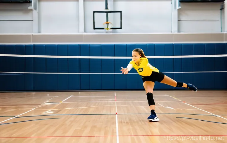 리시브 기술 향상 팁 - **Prompt 1: Intense Focus and Perfect Reception in Action**
    A highly athletic female volleyball ...